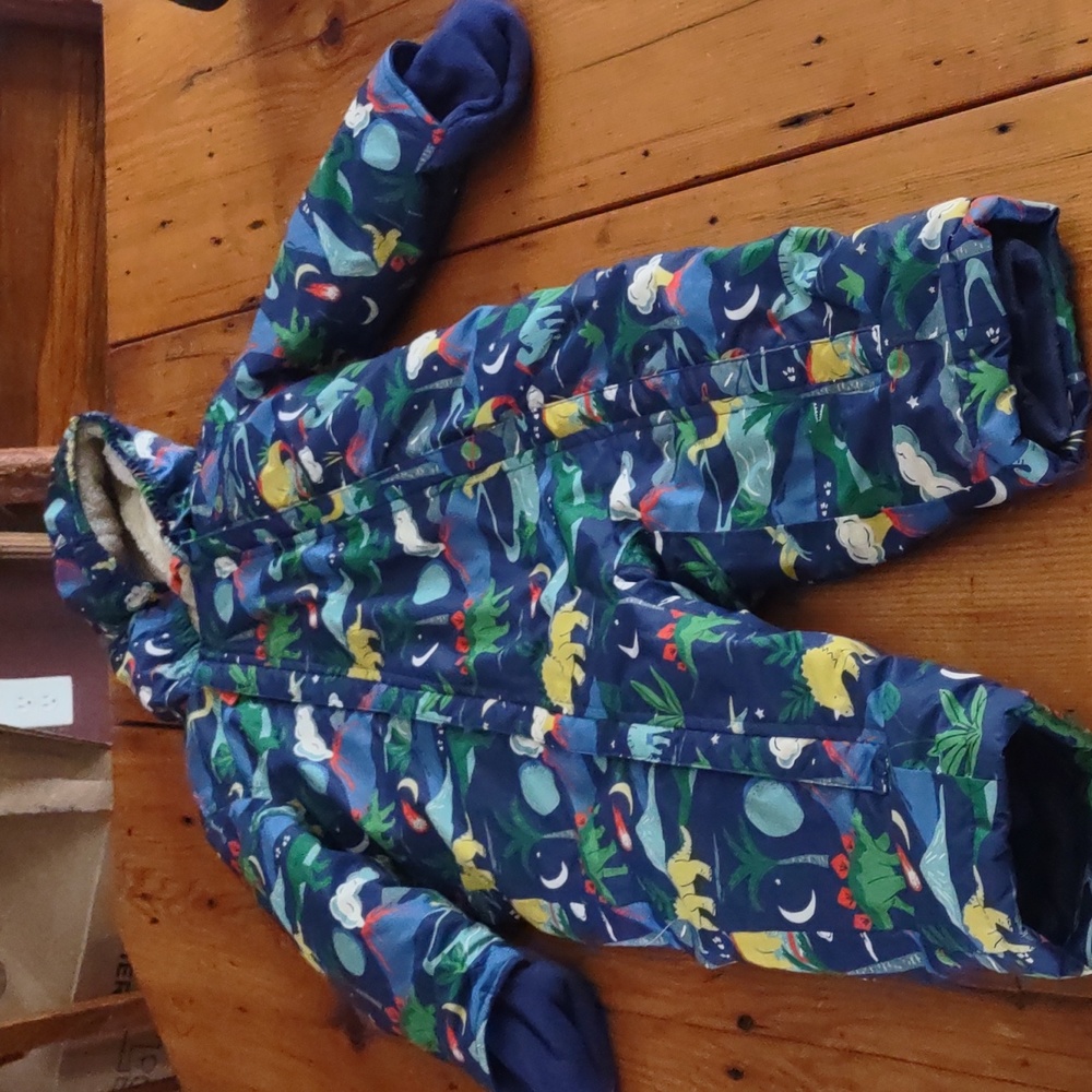 Baby boden sz 2/3 year dinosaur snowsuit